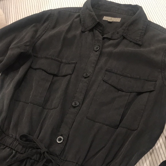 Moody Jumpsuit Charcoal Drawstring Waist Long Sleeve S - Picture 5 of 15